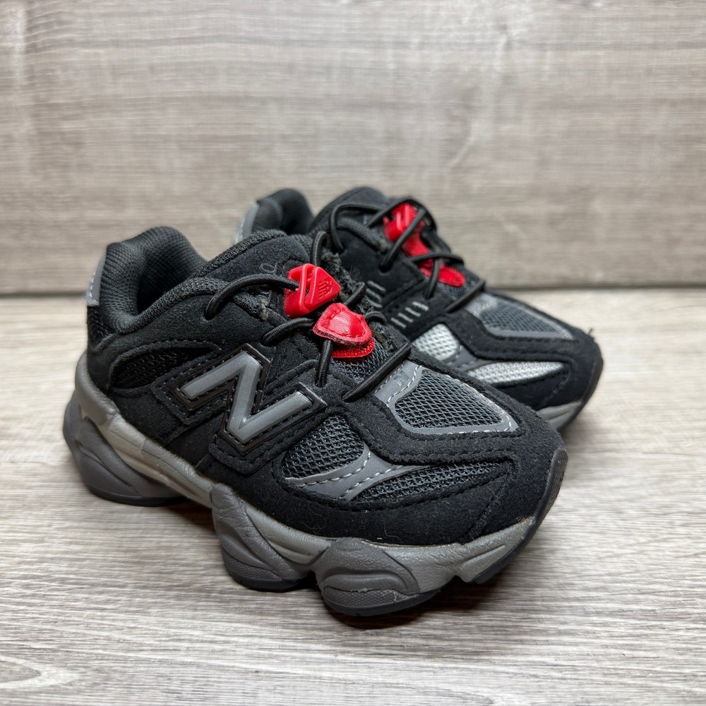 New Balance 9060 'Black Castlerock' Toddler Sneakers IV9060BK- SZ 6 C